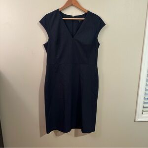 Ann Taylor Dark Blue Work Dress, Size 12